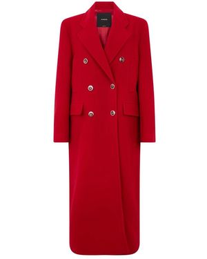 Pinko Double-Breasted Coats - Red