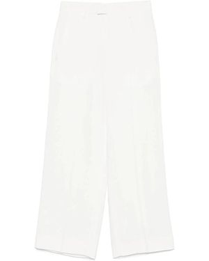 Ann Demeulemeester Witte Broek Met Knoopsluiting En Zakken