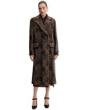 MSGM Double-Breasted Coats - Marrone