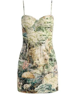 Alice + Olivia Nila Korsett-Minikleid - Grün