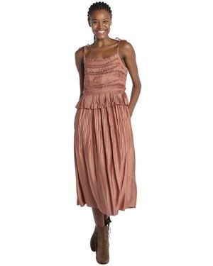 Sea Risa Satin Tank Jurk - Bruin