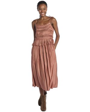 Sea Satin Tank Kleid - Braun