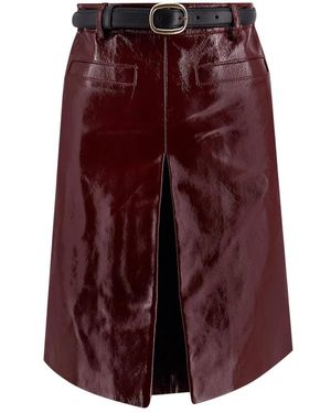 Self-Portrait Leather Skirts - Paars