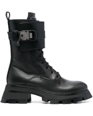 DKNY Schoenen ,Zwart ,Leer Sava Veterlaarzen