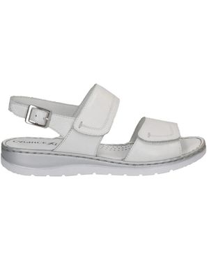 Caprice Flat Sandals - White