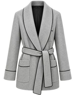 Dolce & Gabbana Gürtel-Kaschmir-Mantel - Grau