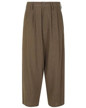 Yohji Yamamoto Straight Trousers - Green