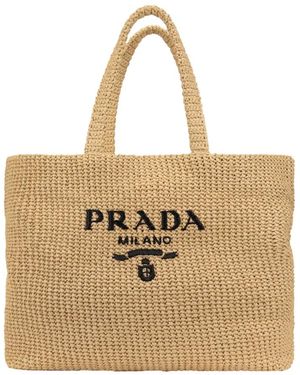 Prada Tote Bags - Natural