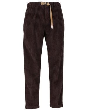 White Sand Pantalone Lungo Wide-Stripe Corduroy - Bruin