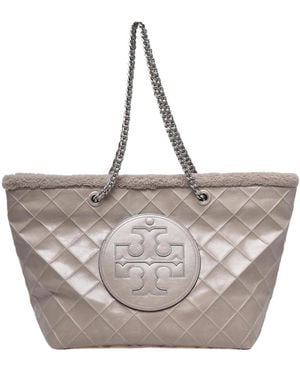 Tory Burch Ella Shearling Tote - Grijs