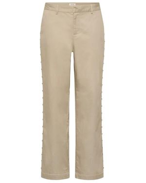 Cream Rechte Broek - Naturel