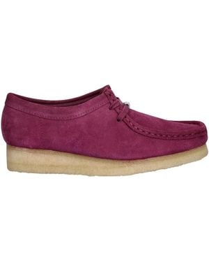 Clarks Schoenen ,Rood ,Suède Wallabee Moccasins