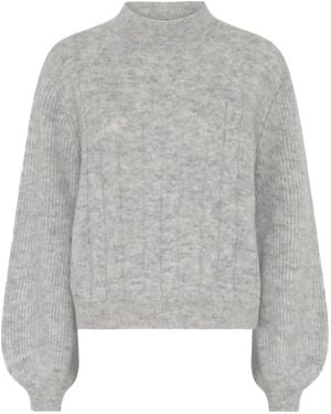 Bruuns Bazaar Round-Neck Knitwear - Gris