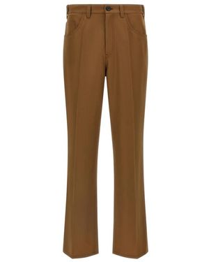 Marni Broeken ,Bruin ,Wol Rechte Broek