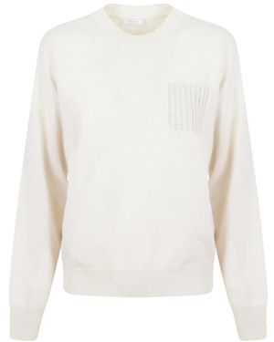 Peserico Strickpullover Mit Rundhalsausschnitt - Weiß