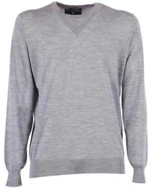FILIPPO DE LAURENTIIS V-Neck Knitwear - Grey