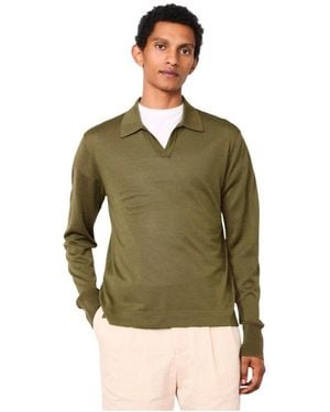 Officine Generale V-Neck Knitwear - Green