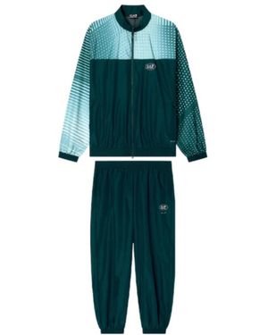 EA7 Fitness ,Blauw ,Tweed Ventus Tracksuit - Groen