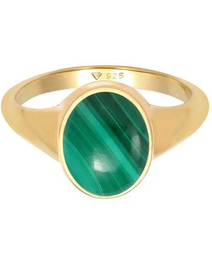 Elli Jewelry Premium Malachiet Ring - Groen