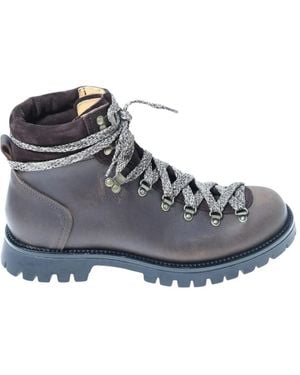Maze Lace-Up Boots - Gray