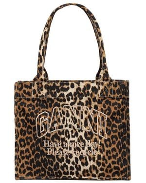 Ganni Tote Bags - Nero