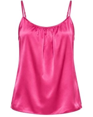 Dolce & Gabbana Tops ,Roze ,Zijden Top Zonder Mouwen