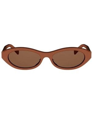 Celine Triomphe Mini Oval Zonnebril - Bruin
