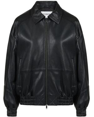 Iceberg Leather Jackets - Nero
