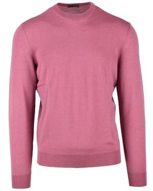 Drumohr Round-Neck Knitwear - Rosa