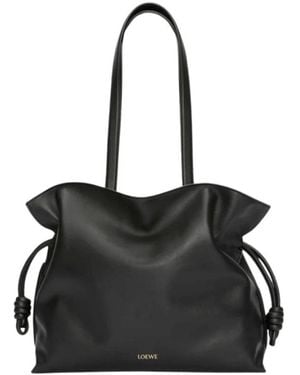Loewe Flamenco Clutch Schwarz Leder