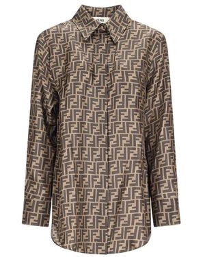Fendi Ff Twill Shirt - Bruin