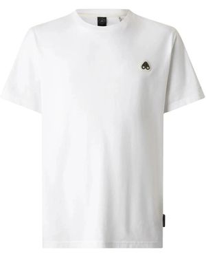 Moose Knuckles Tops ,Wit ,Katoen Crescent T-Shirt