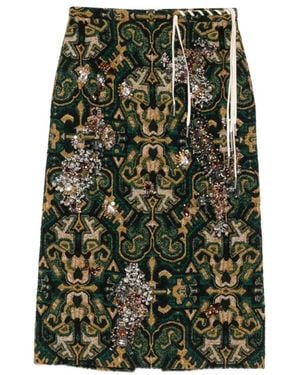 Dries Van Noten Midi Skirts - Verde
