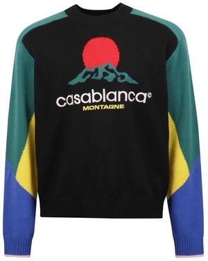 CASABLANCA Round-Neck Knitwear - Nero