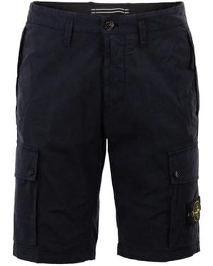 Stone Island Slim-Fit Cargo Bermuda Shorts - Zwart