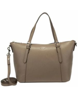 Joop! Taupe Leder Schultertasche - Braun