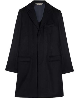 Aspesi Gefütterter Einreihiger Mantel Aus Polyester-Twill - Schwarz