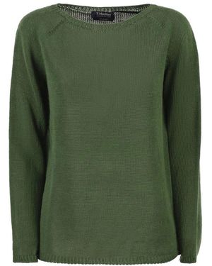 Max Mara Truien & Vesten ,Groen ,Round-Neck Truien