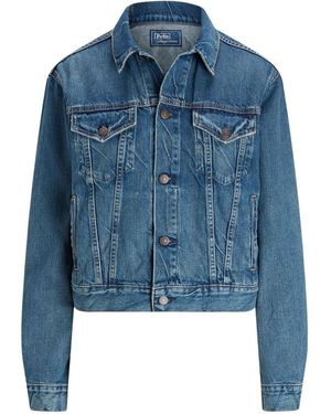 Ralph Lauren Jassen ,Blauw ,Denim Denim Trucker Jacket