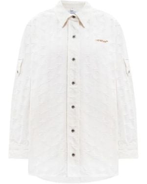 Off-White c/o Virgil Abloh Star Jacquard Denim Shirt Jacket - Wit