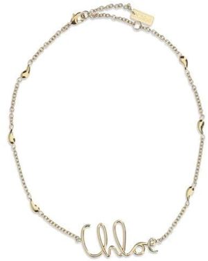 Chloé Accessoires ,Geel ,Iconic Necklace - Metallic