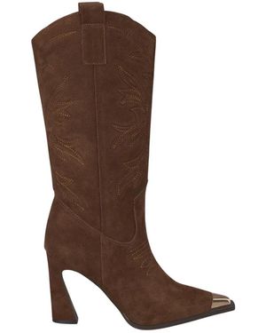 Alma En Pena. Cowboy & Biker Boots - Brown