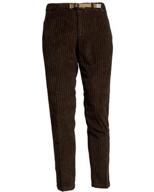 White Sand Slim-Fit Pants - Brown