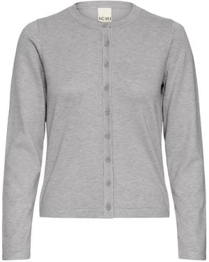 Ichi Truien & Vesten ,Grijs ,Leer Ihmylle Pullover