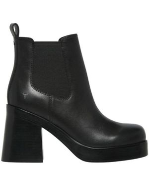 Windsor Smith Schoenen ,Zwart ,Zwarte Leren Enkellaarzen