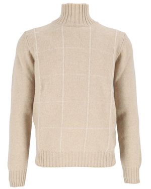 SETTEFILI CASHMERE Maglia Intarsio Vulcano-Knit - Naturel