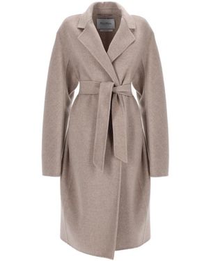 Max Mara Belted Coats - Brown