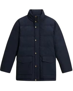 Woolrich Ramar Cloth Puffer Jas - Blauw