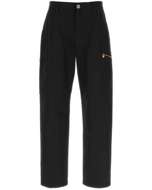 Versace Straight Trousers - Black
