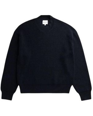 Norse Projects Truien & Vesten ,Blauw ,Wol Trui Met Ronde Hals